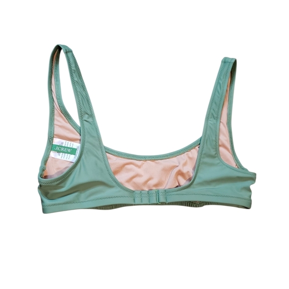 J. Crew Green Bralette Sporty Bikini Top NEW - Picture 4 of 5